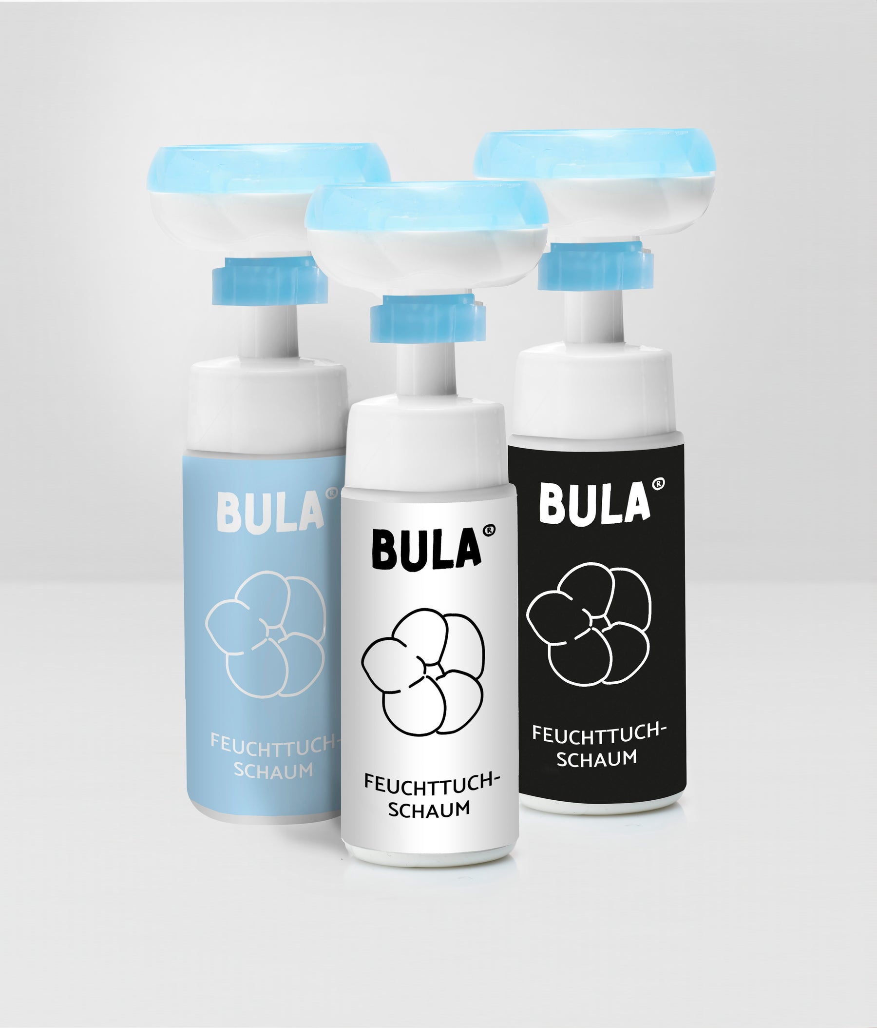 BULA Popo Style-Etikett hellblau für 150ml BULA Popo Flasche aus Kunststoff oder Glas (nur Etikett ohne Flasche!)