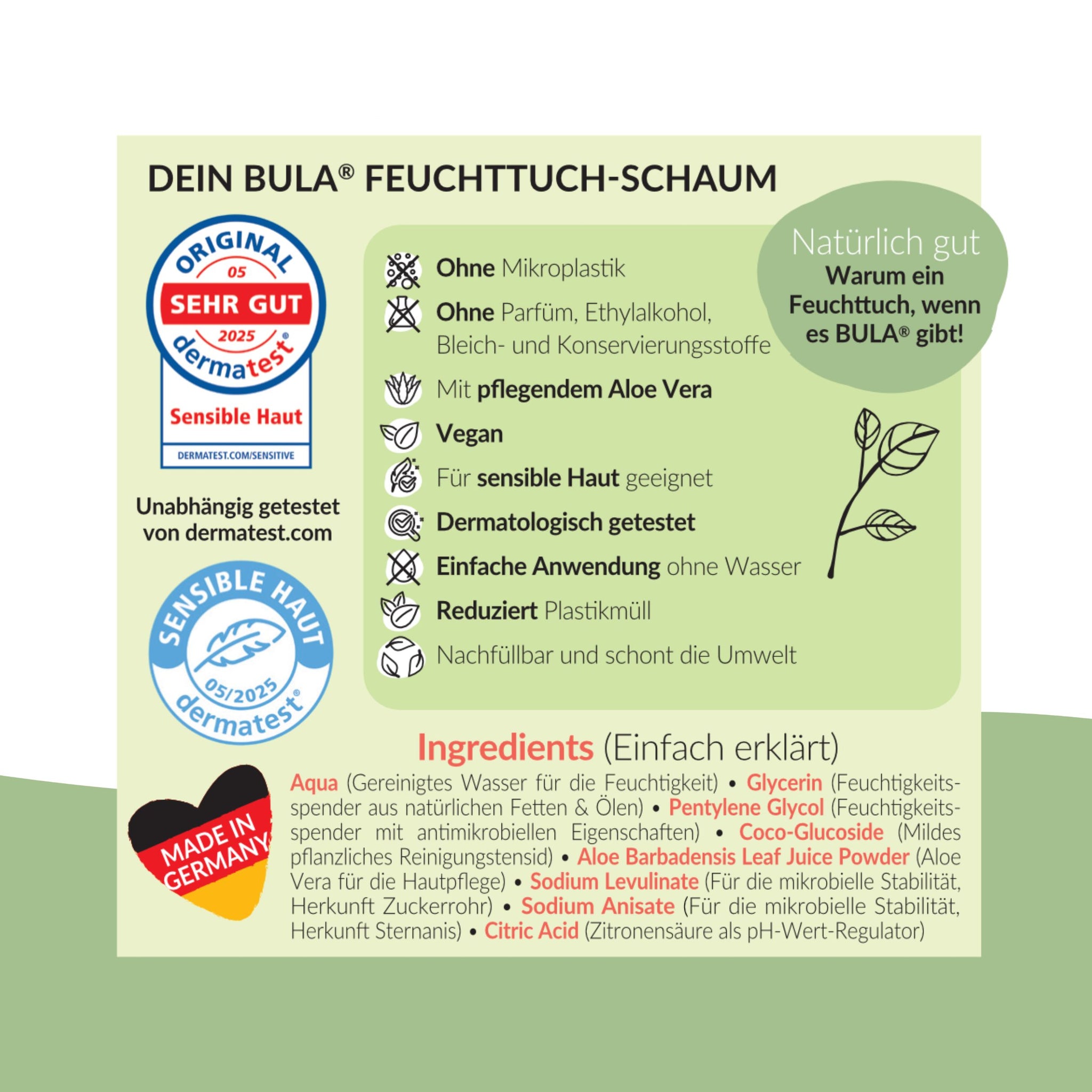 BULA Baby 2M2M Special Sale - Easy Clean Wickel Set - Feuchttuch-Schaum Starter Set für Babys