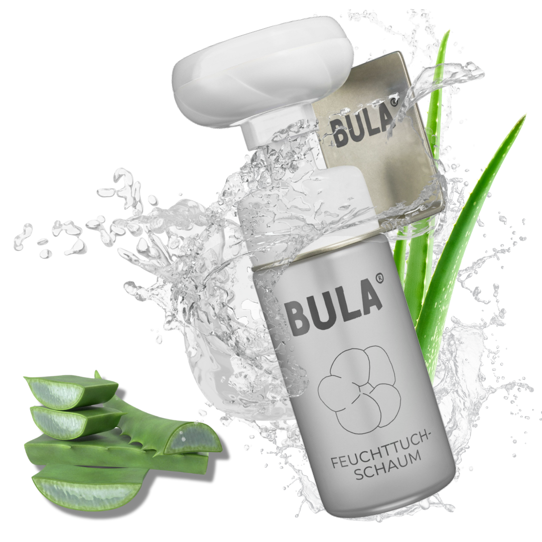 BULA Popo Blumen-Schaumpumpe mit Design-Glasflasche (ohne Füllung)