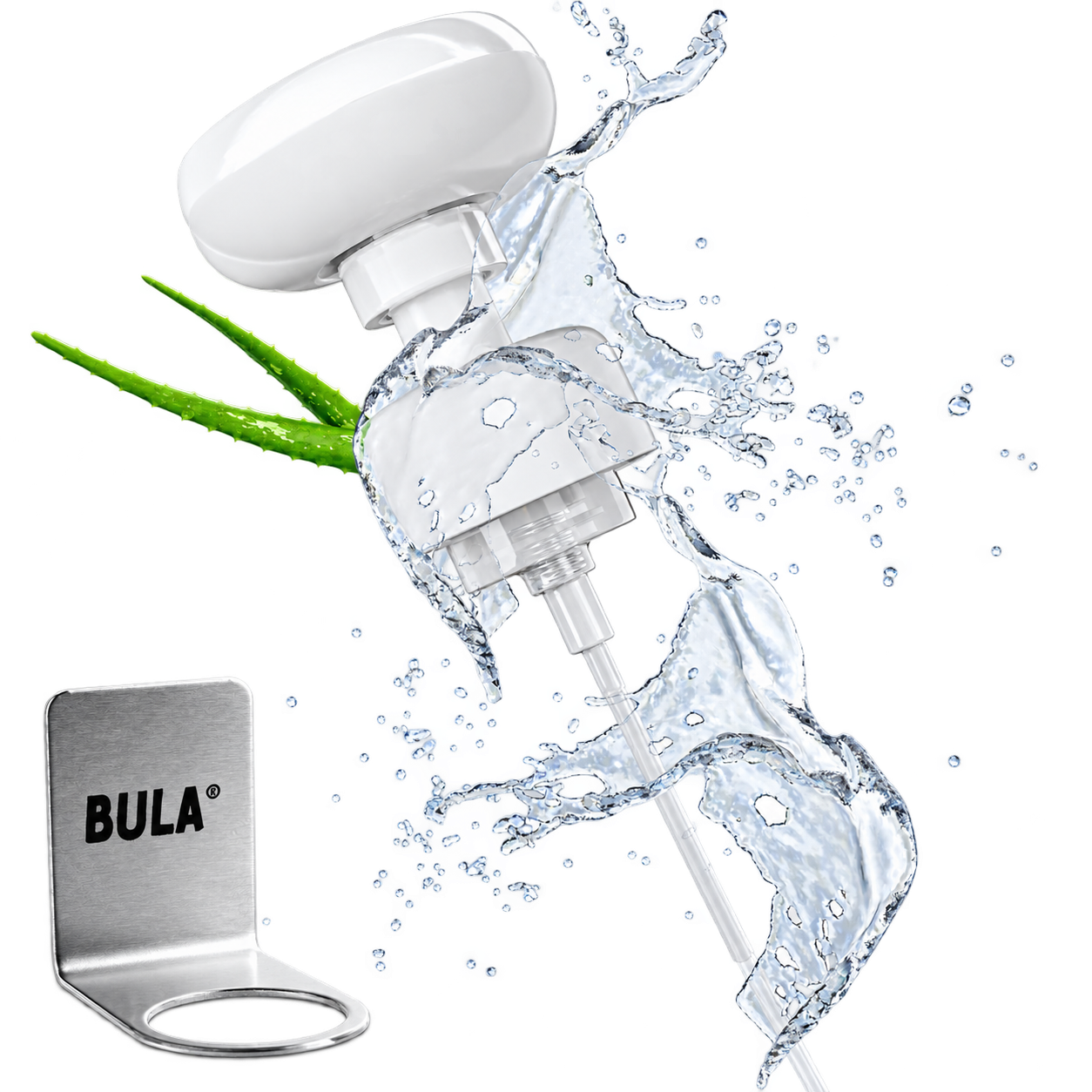BULA Popo Blumen-Schaumpumpe inkl. selbstklebende Halterung (OHNE NOTWENDIGE BULA POPO SCHAUM 150 ml FLASCHE)