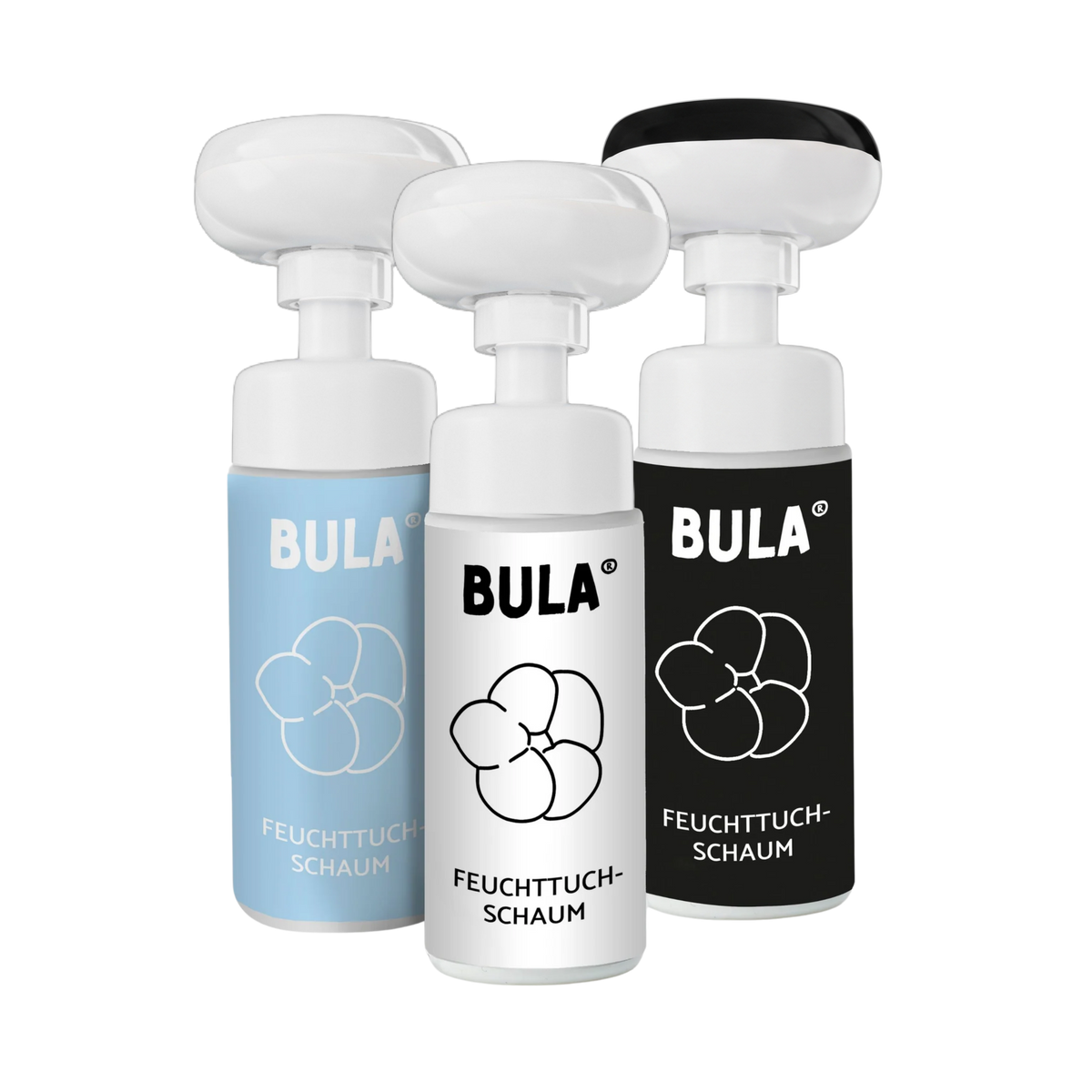 BULA Popo Style-Etikett hellblau für 150ml BULA Popo Flasche aus Kunststoff oder Glas (nur Etikett ohne Flasche!)