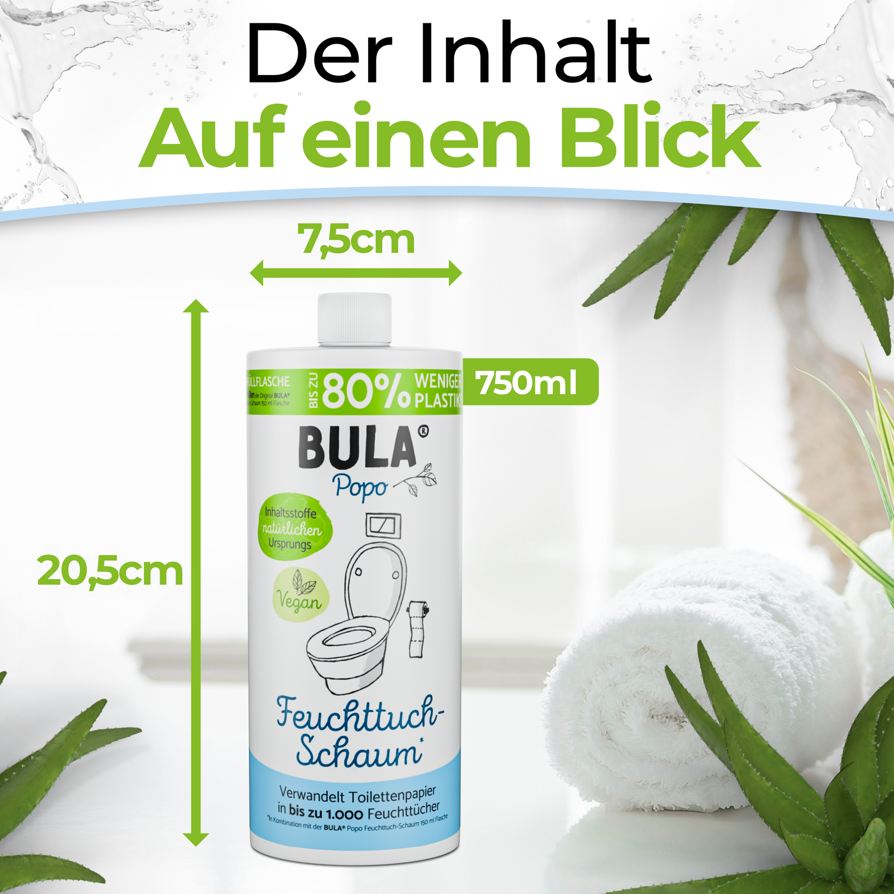 BULA Popo Nachfüll-Flasche 750 ml