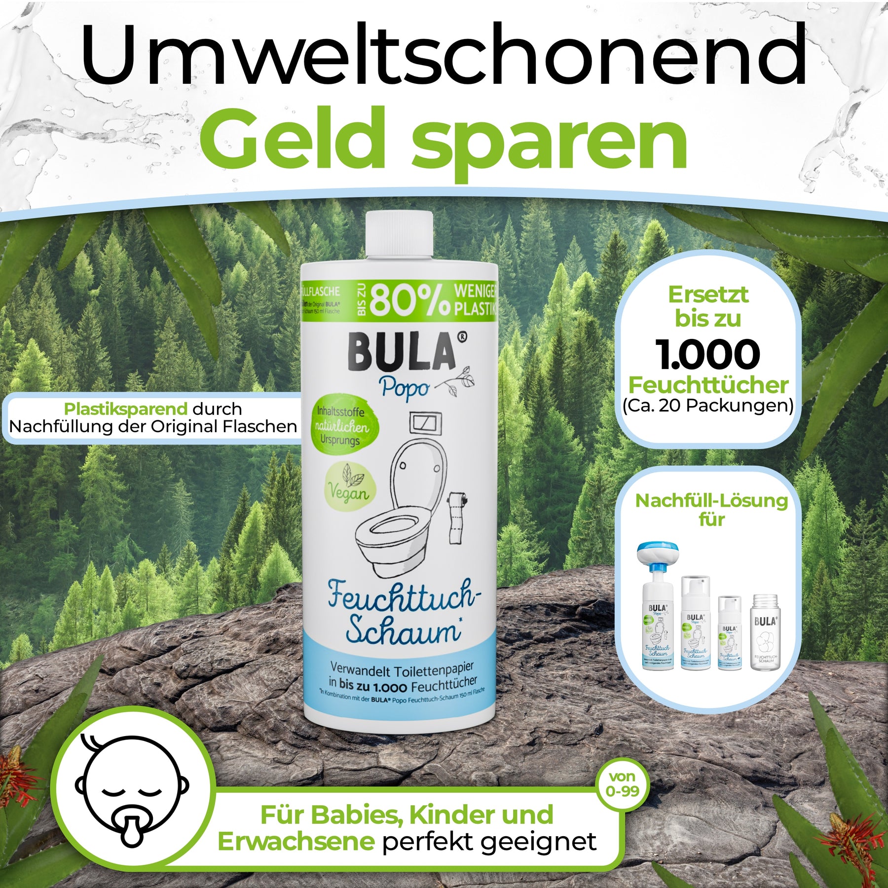 BULA Popo Nachfüll-Flasche 750 ml