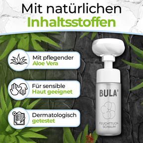 BULA Popo Blumen-Schaumpumpe mit Design-Glasflasche (ohne Füllung)