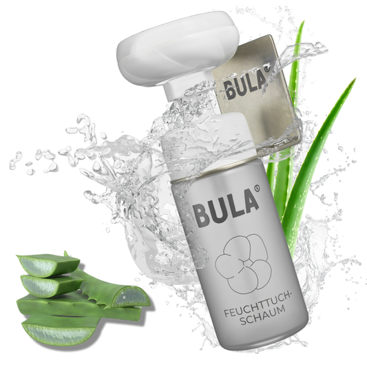 BULA Popo Blumen-Schaumpumpe mit Design-Glasflasche (ohne Füllung)