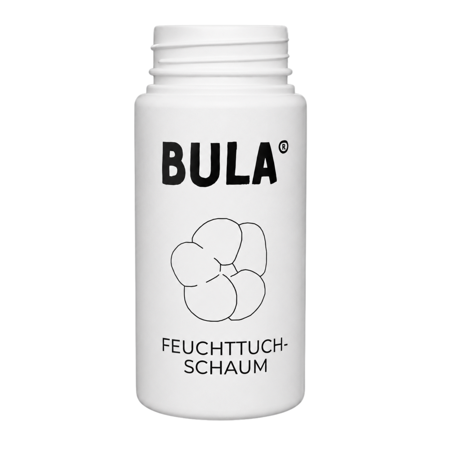 BULA Popo 150 ml Design-Glasflasche (ohne Füllung) - weiß