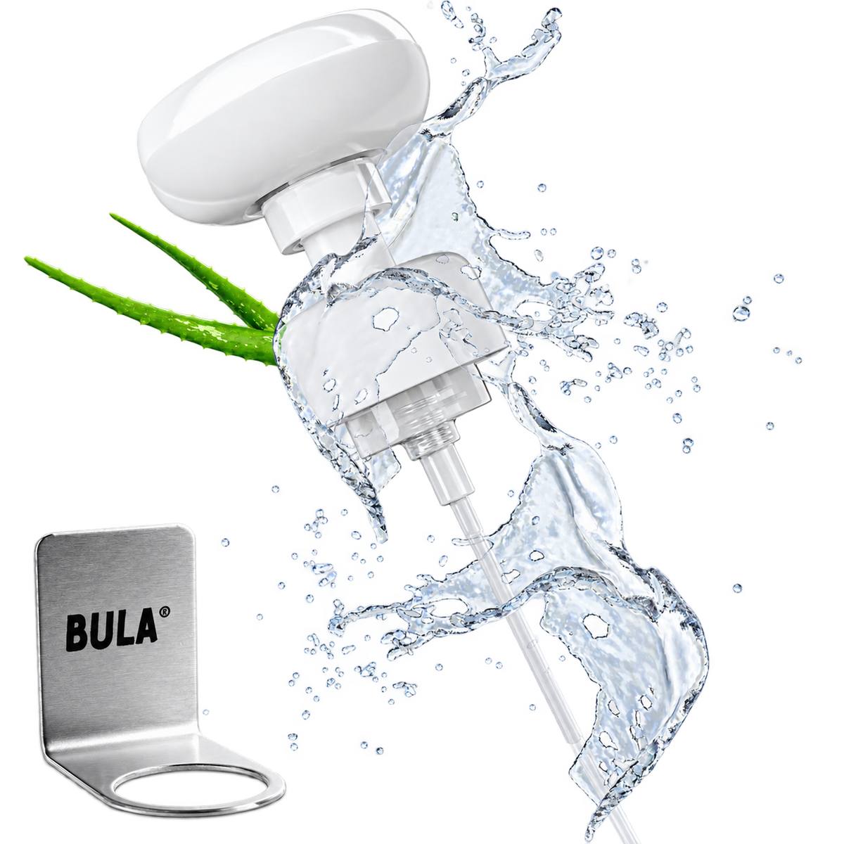 BULA Popo Blumen-Schaumpumpe inkl. selbstklebende Halterung (OHNE NOTWENDIGE BULA POPO SCHAUM 150 ml FLASCHE)
