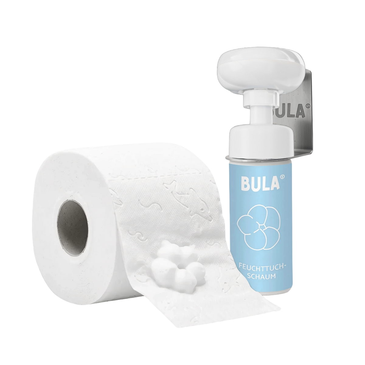 BULA Popo Style-Etikett hellblau für 150ml BULA Popo Flasche aus Kunststoff oder Glas (nur Etikett ohne Flasche!)