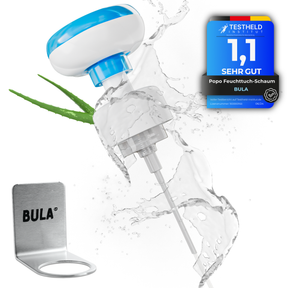 BULA Popo Blumen-Schaumpumpe inkl. selbstklebende Halterung (OHNE NOTWENDIGE BULA POPO SCHAUM 150 ml FLASCHE)