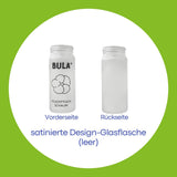 BULA Popo 150 ml Design-Glasflasche (ohne Füllung) - satiniert